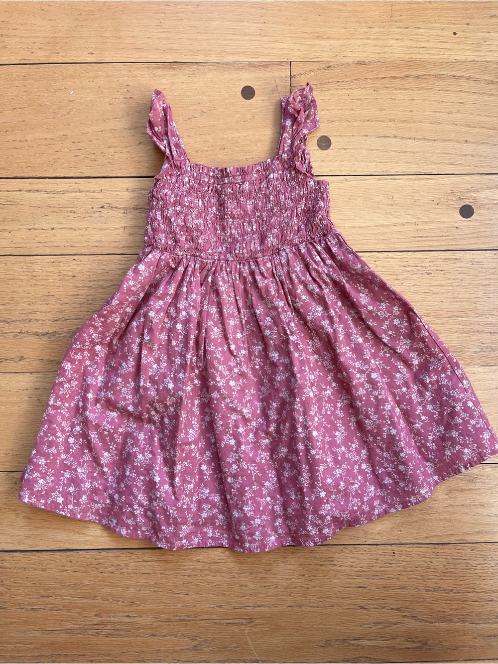 GAP Girls' Pink Floral Smocked Sundress